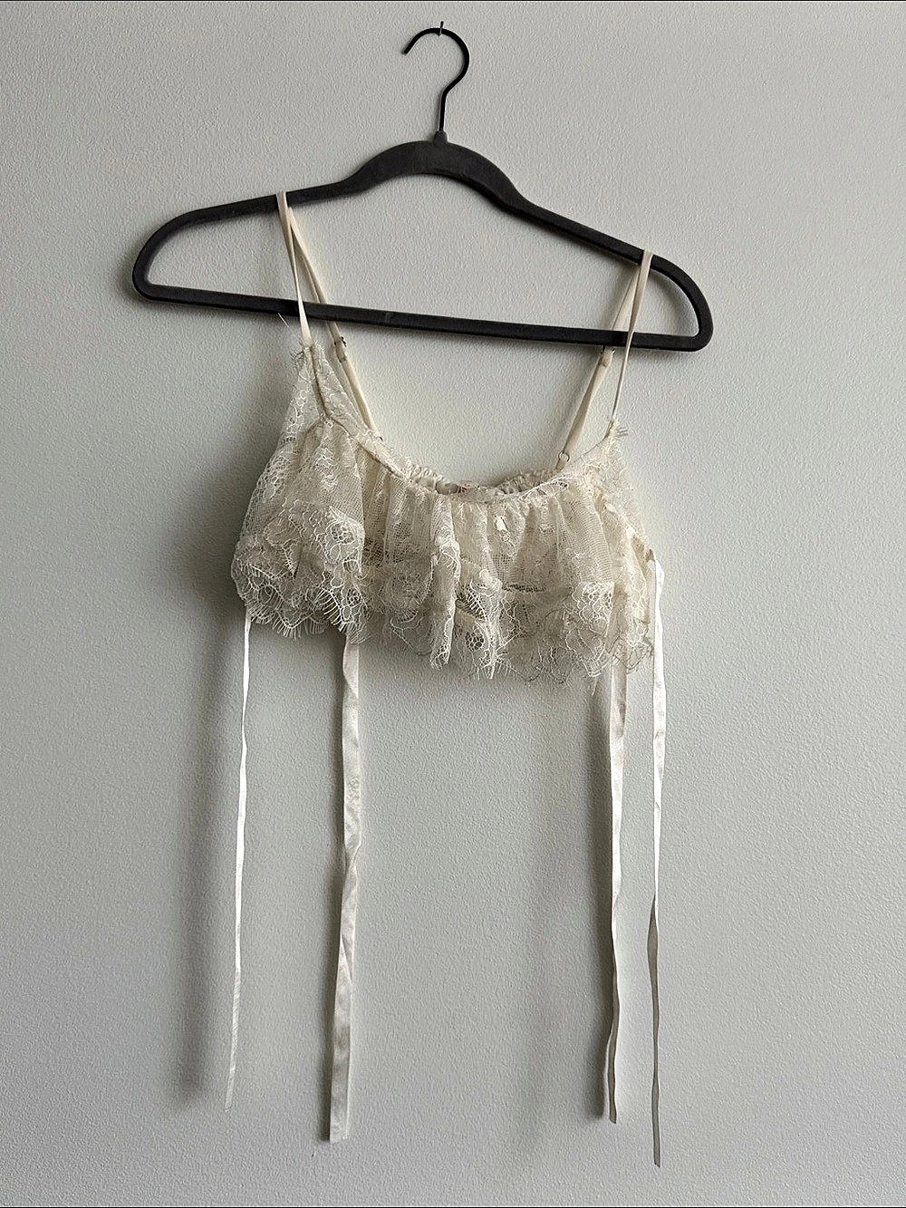 Free People Lace Cami in Cream Size XXS Like New